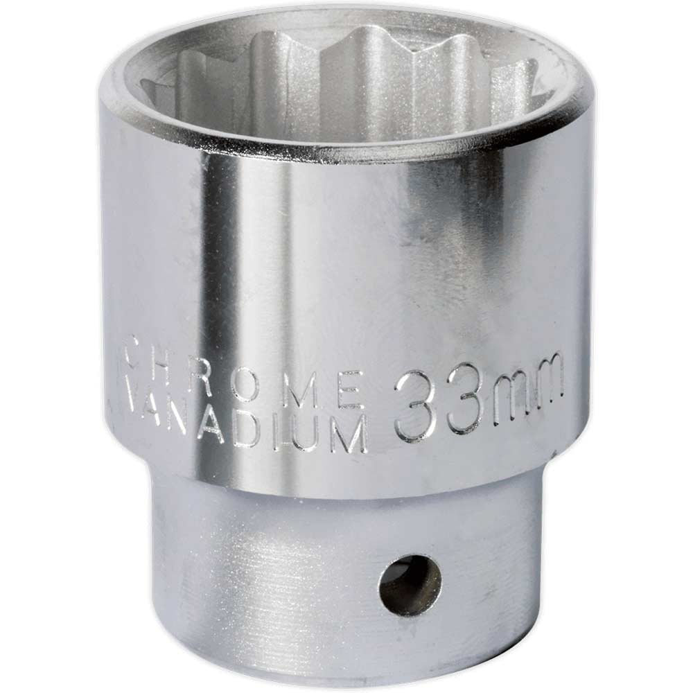 Sealey 3/4" Drive Bi Hexagon WallDrive Socket Metric 3/4" 33mm in UK Specification