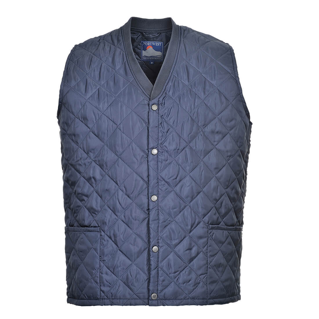 Image of Portwest Mens Kinross Quilted Gilet Navy 2XL
