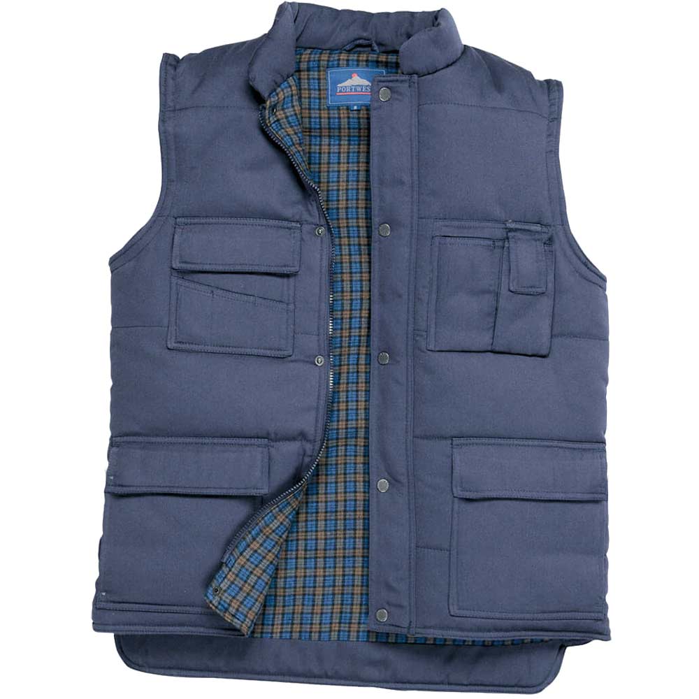 Image of Portwest Mens Shetland Padded Bodywarmer Navy 3XL