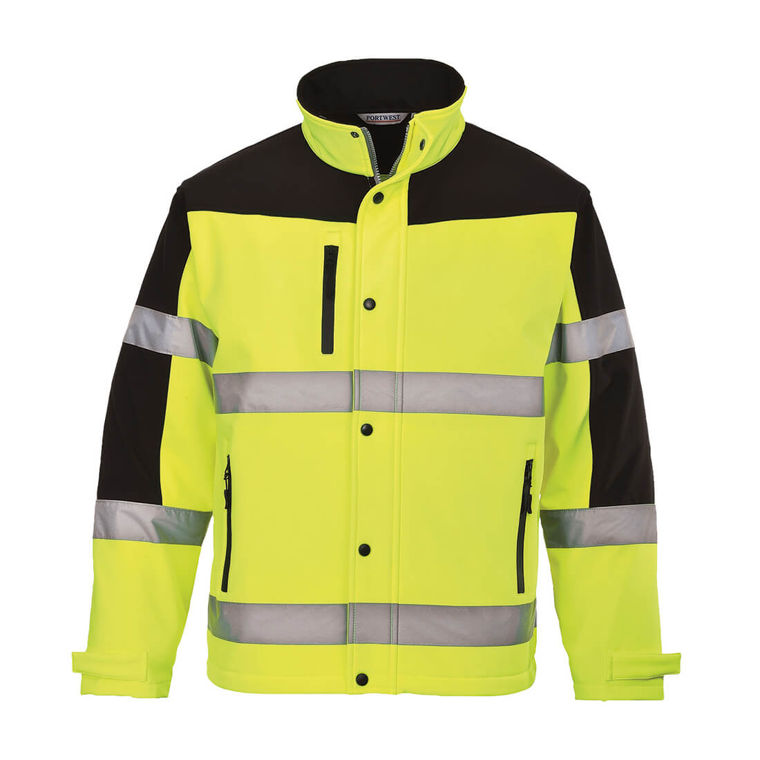 Image of PW2 Hi Vis Two Tone Softshell Jacket Yellow L