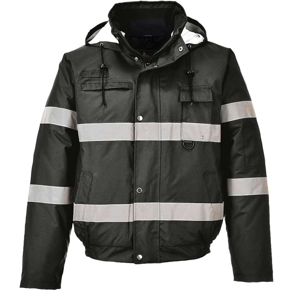 Oxford Weave 300D Class 3 Iona Lite Bomber Jacket Black L