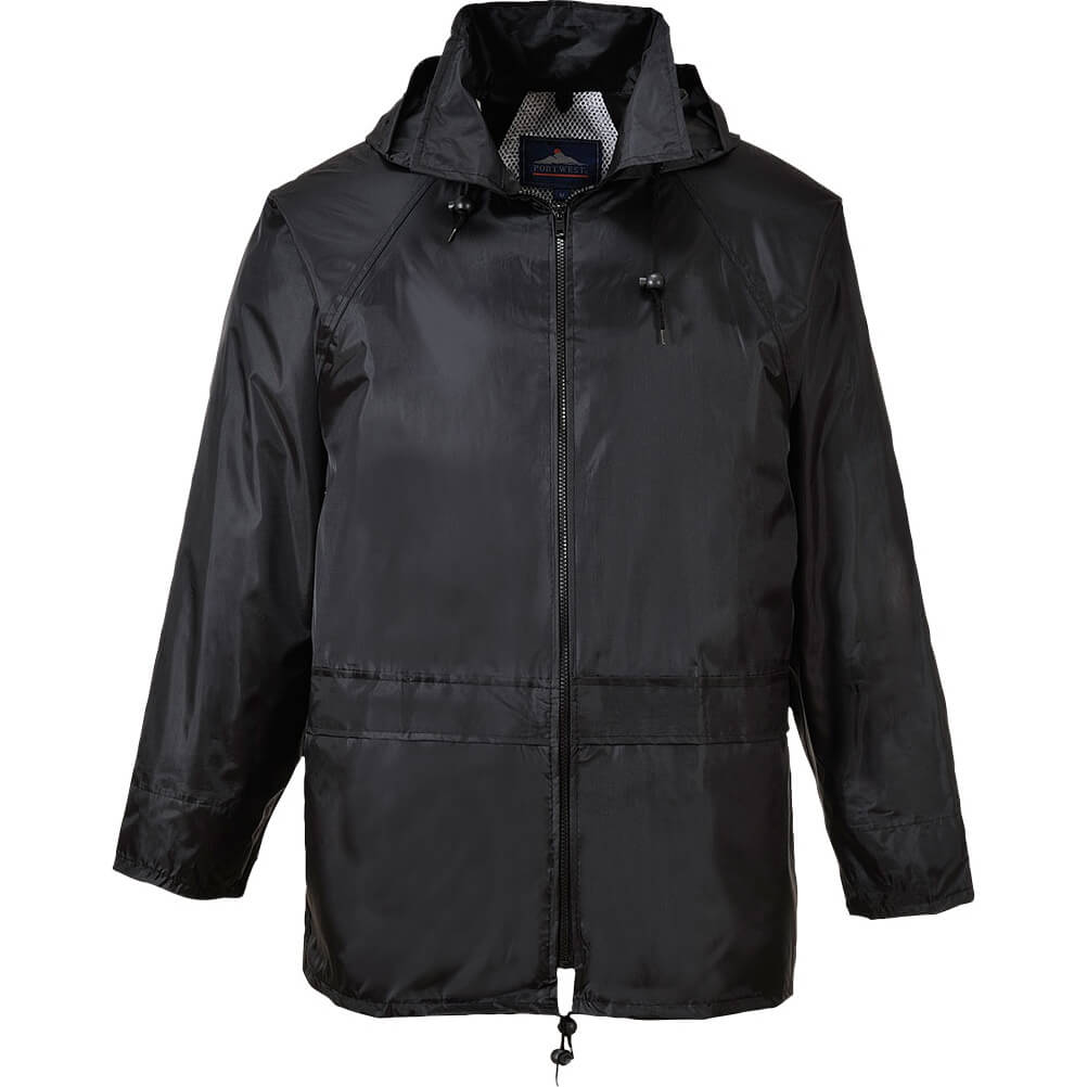 Image of Portwest Classic Rain Jacket Black L