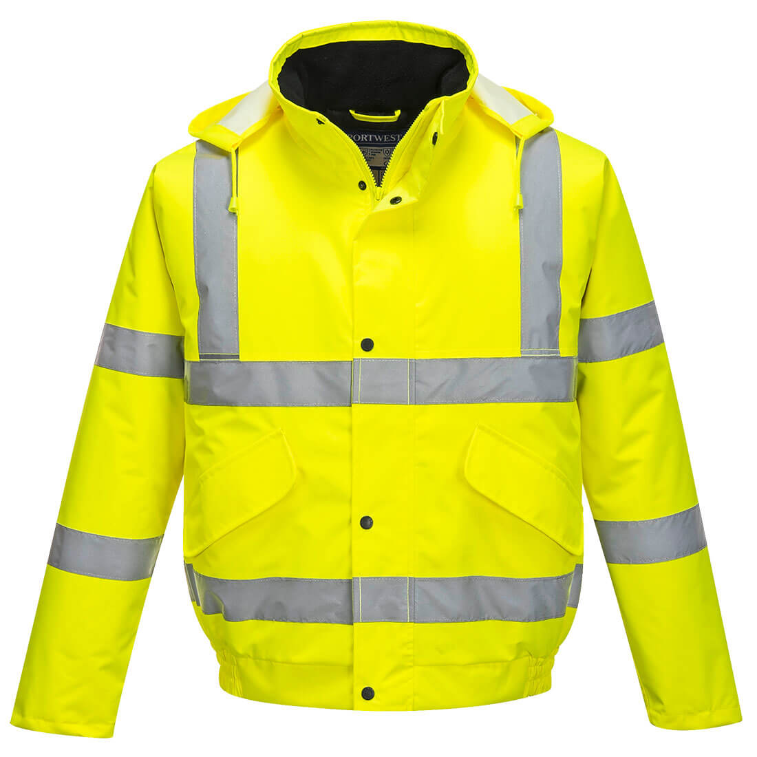 Image of Oxford Weave 300D Class 3 Hi Vis Bomber Jacket Yellow 4XL