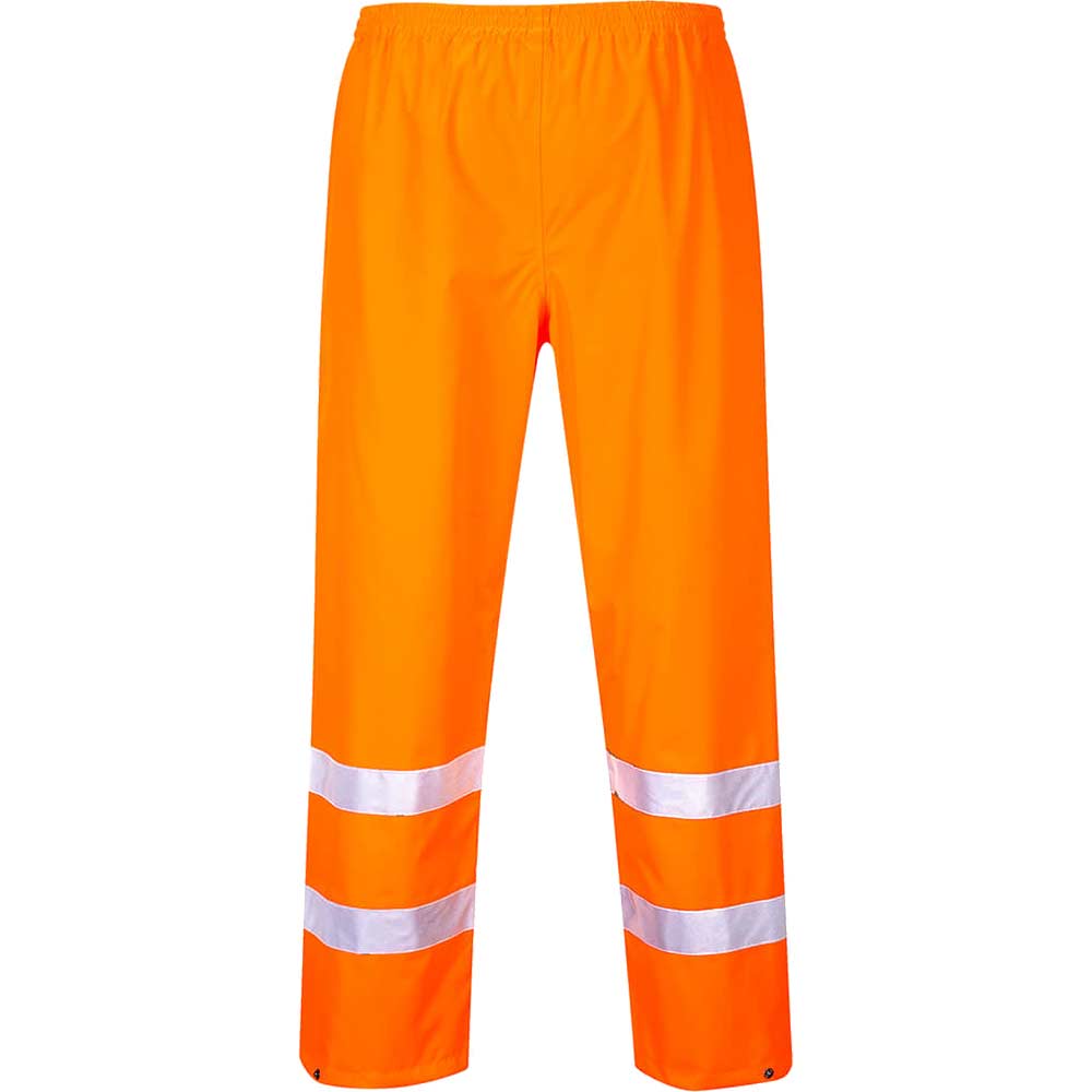 Image of Oxford Weave 300D Class 1 Hi Vis Trousers Orange 2XL 32"