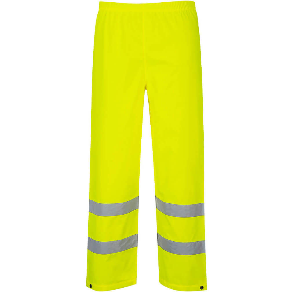 Image of Oxford Weave 300D Class 1 Hi Vis Trousers Yellow 2XL 32"