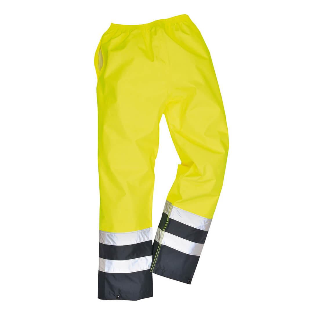 Image of Oxford Weave 300D Class 2 Two Tone Hi Vis Trousers Yellow / Navy M