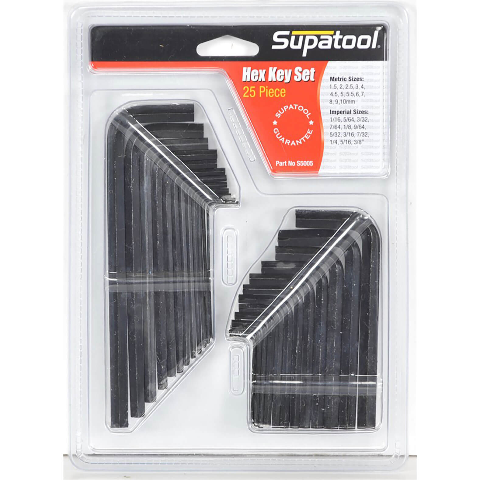 Image of Supatool 25 Piece Hex Key Set Imperial and Metric