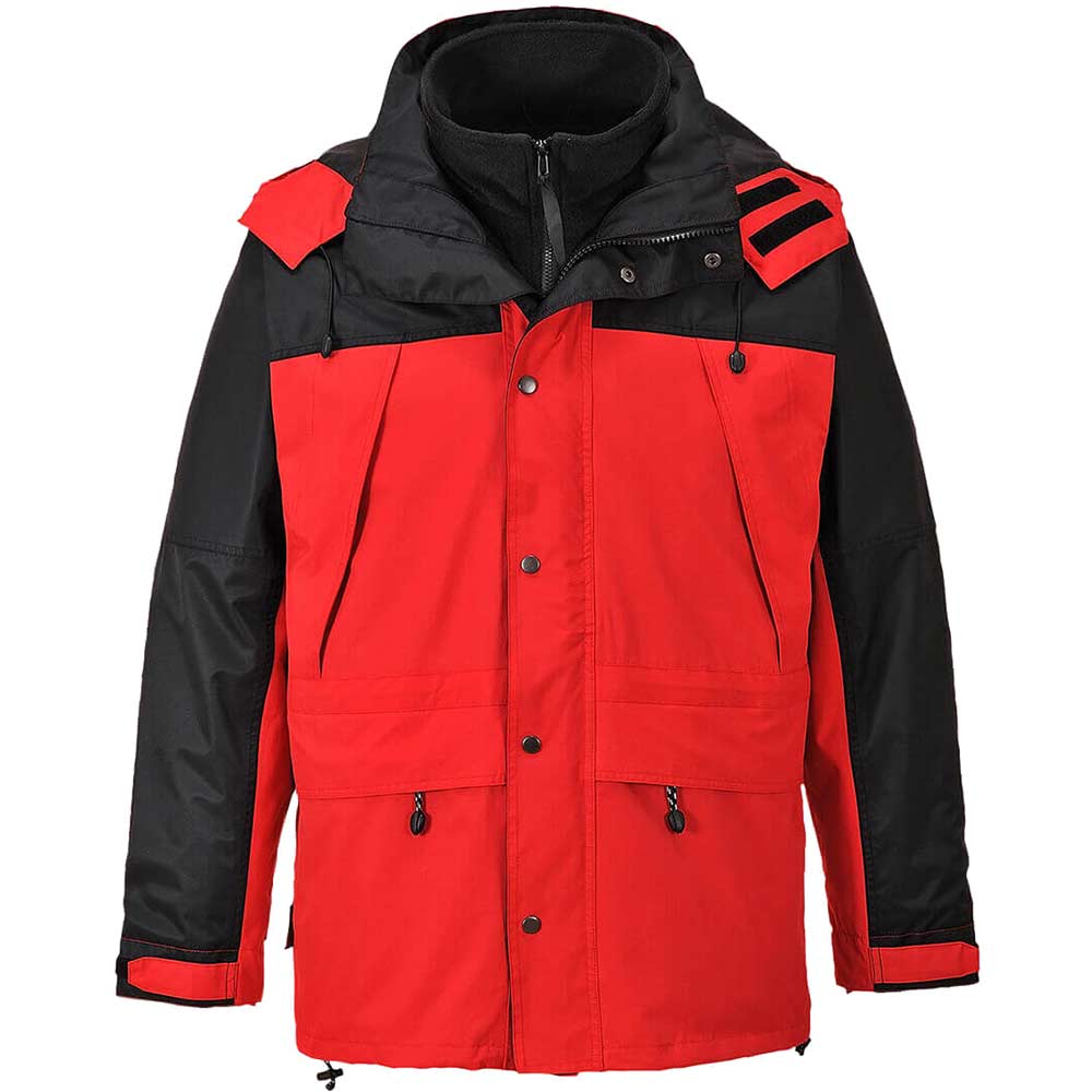 Orkney Mens 3-in-1 Breathable Jacket Red XL