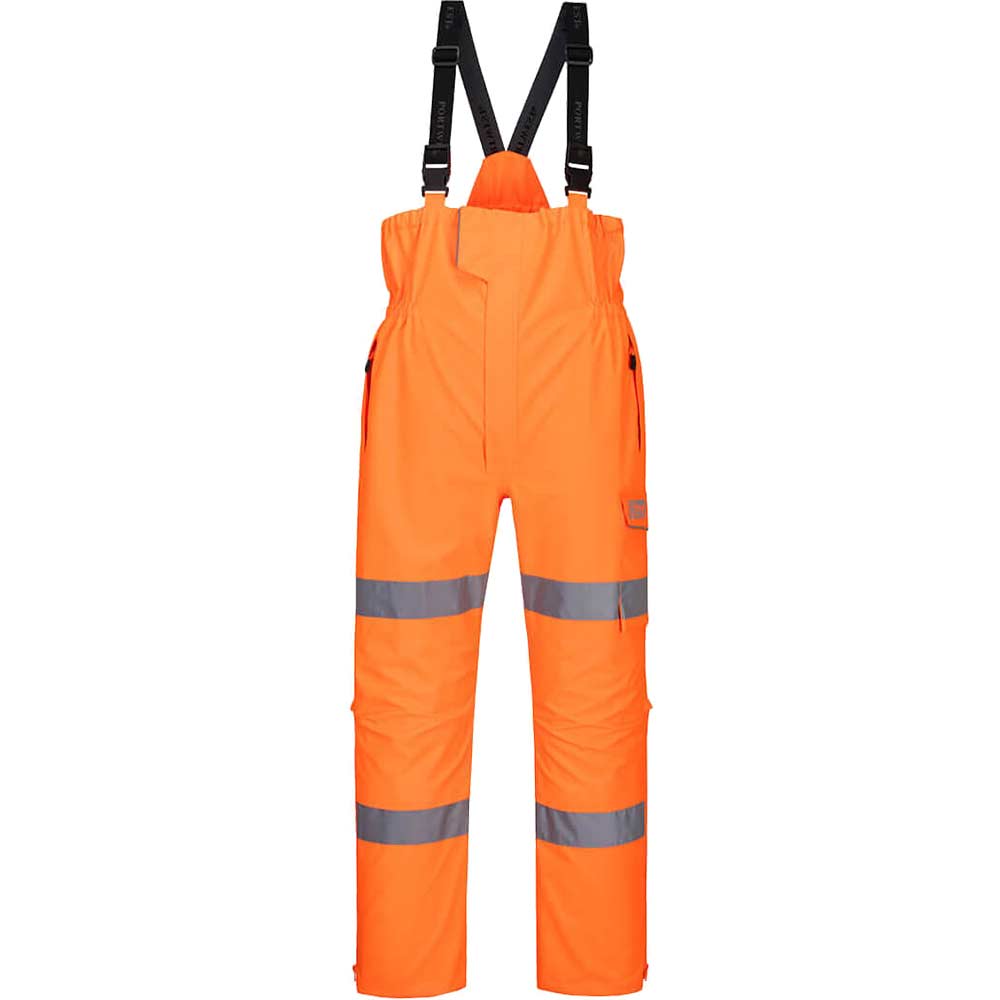 Image of Oxford Weave 300D Class 2 Extreme Bib and Brace Orange L