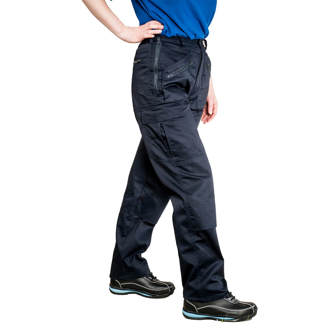 Image of Portwest Ladies S687 Action Trousers Navy Blue S 31"