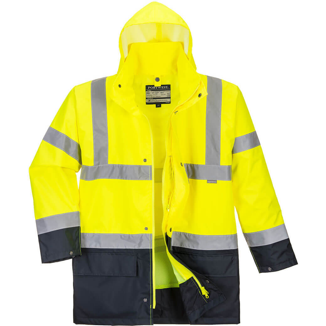 Image of Portwest Essential 5 in 1 Two Tone Jacket Yellow / Black 3XL
