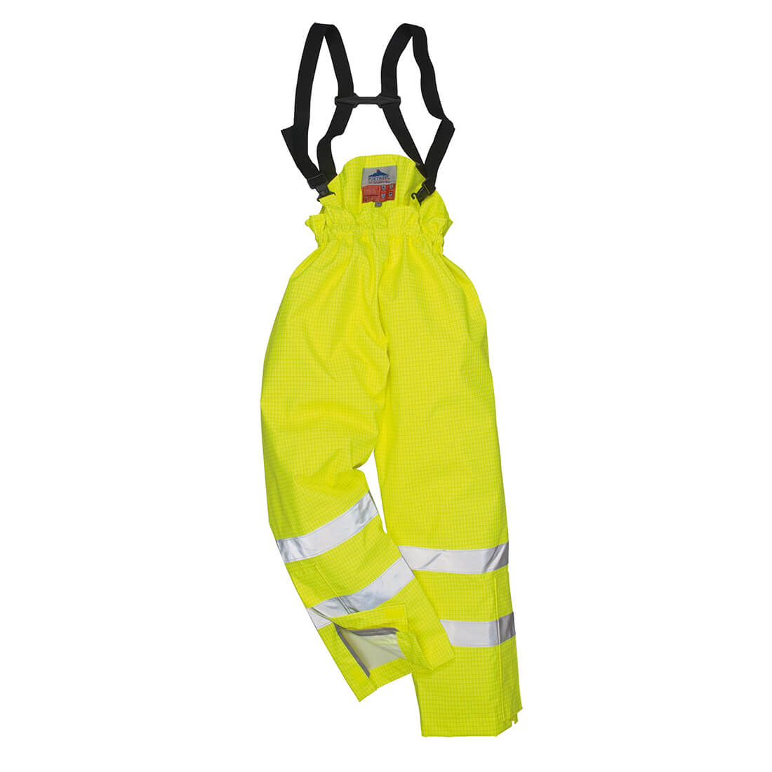 Image of Biz Flame Hi Vis Flame Resistant Rain Lined Trousers Yellow S