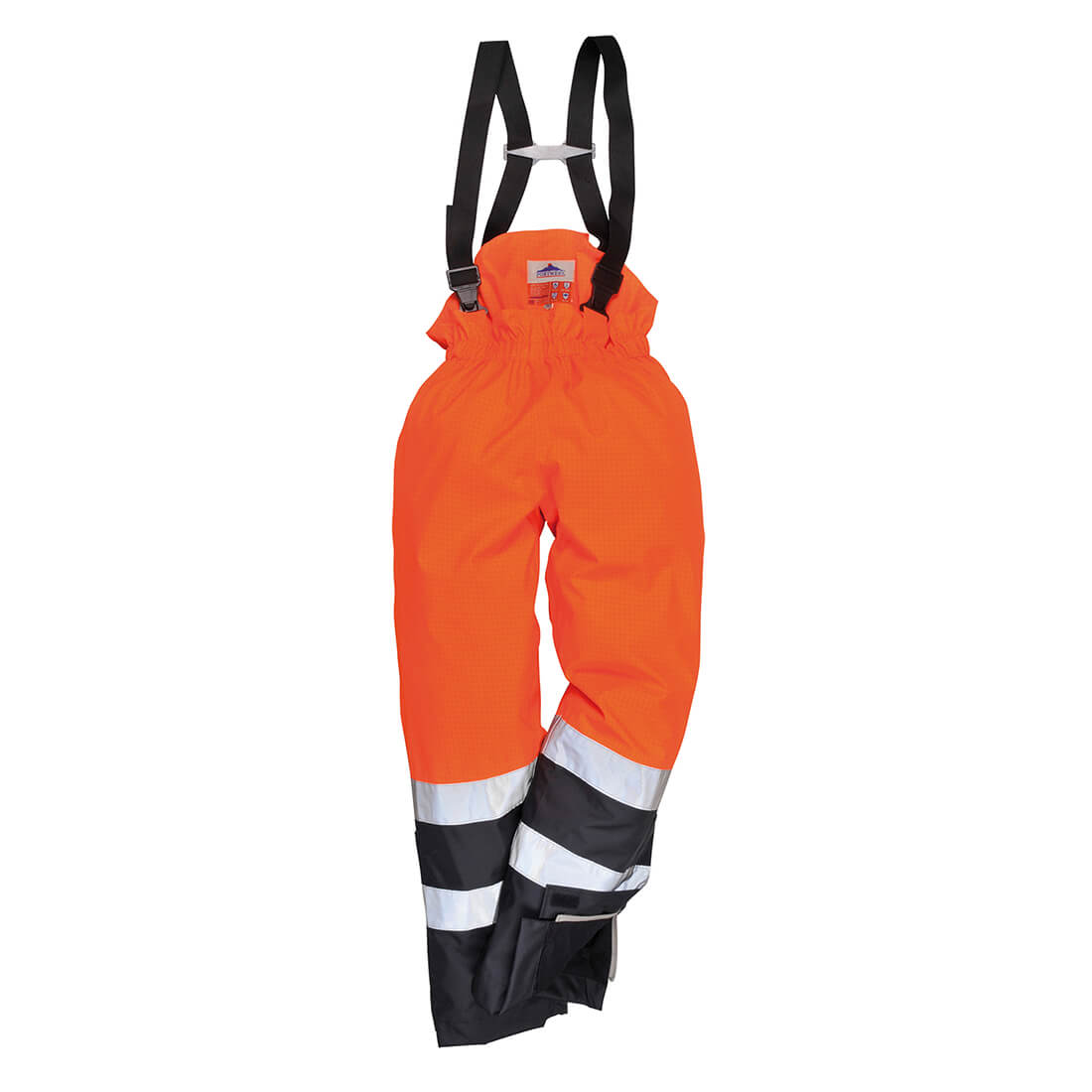 Image of Biz Flame Hi Vis Flame Resistant Rain Multi Protection Trousers Orange / Navy 2XL