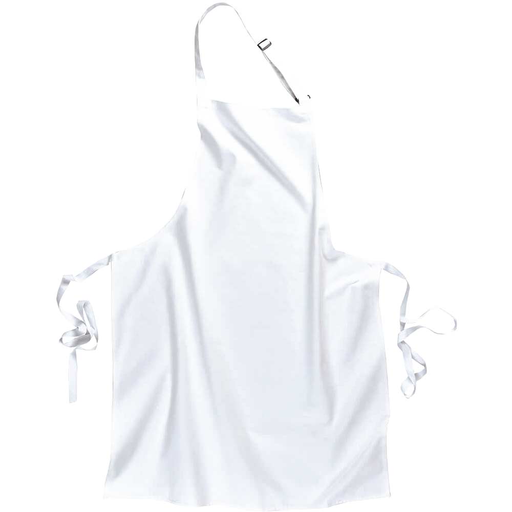 Portwest Cotton Bib Apron White One Size