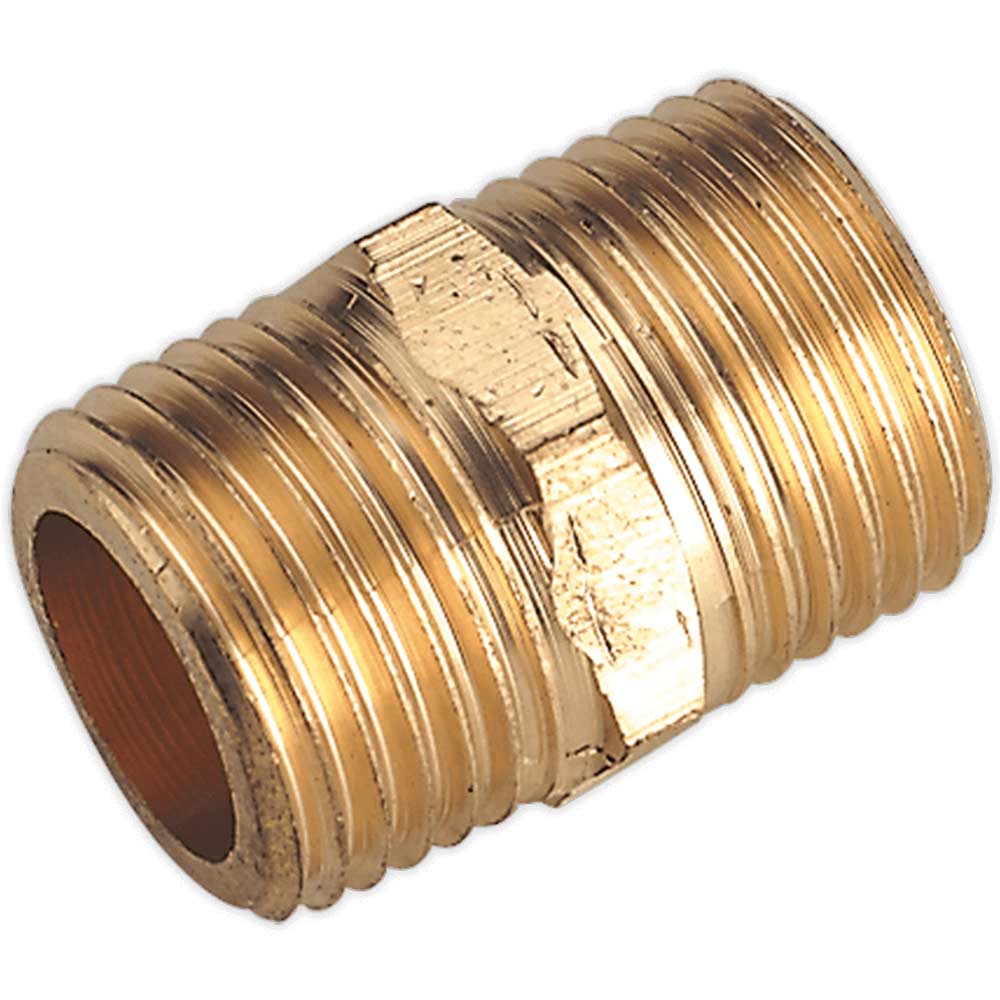 Image of Sealey Nipple 1/2"BSPT Male to 1/2"BSPT Male 1/2" BSP Pack of 1