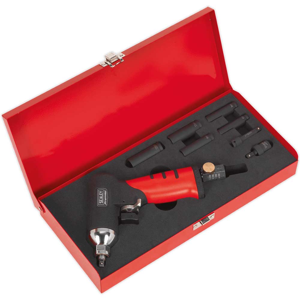 Sealey SA141 Air Impact Wrench and Diesel Glow Plug Set 1/4" Drive