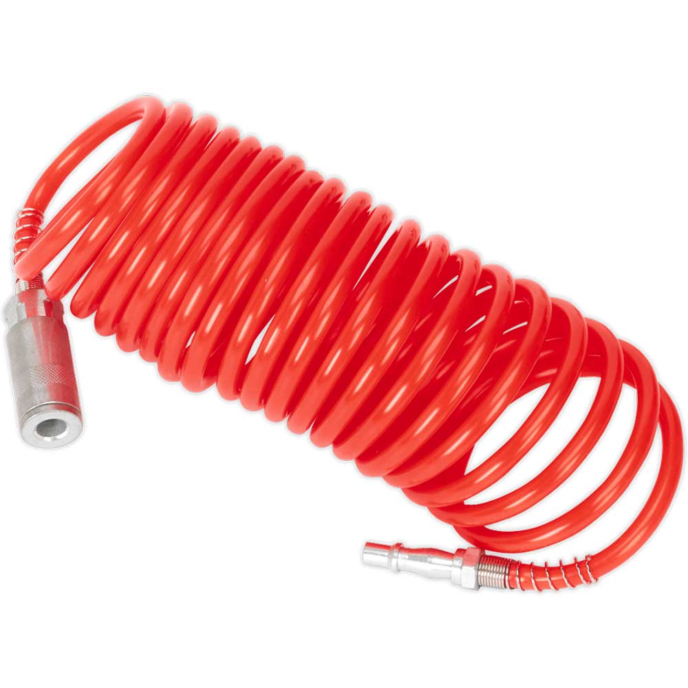 Sealey SA305 Quick Release Coiled Air Line Hose 5mm 5m