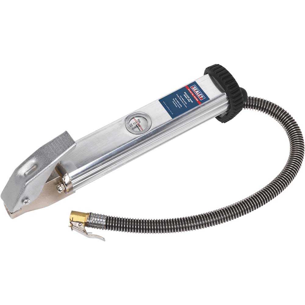 Image of Sealey Tyre Inflator and Clip On Connector