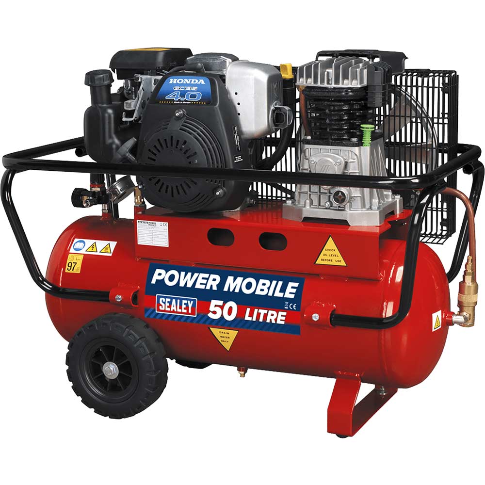 Sealey SA5040 Belt Drive Petrol Air Compressor 50 Litre