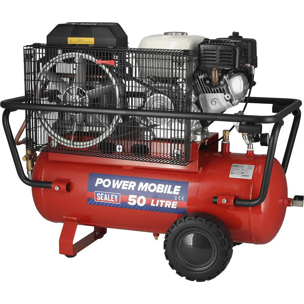 Sealey SA5055 Belt Drive Petrol Air Compressor 50 Litre