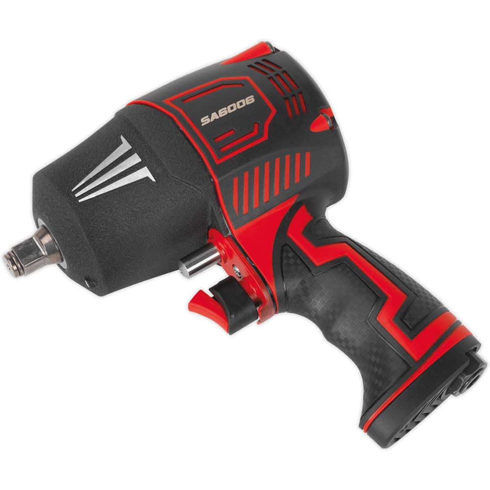 Sealey SA6006 Heavy Duty Twin Hammer Composite Air Impact Wrench 1/2" Drive