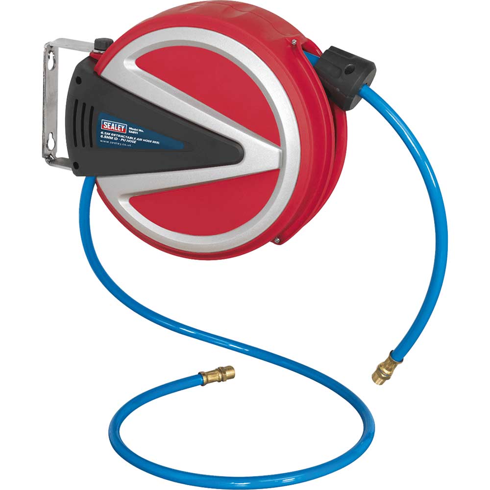 Sealey Retractable Air Line Hose Reel 6.5mm 6.5m