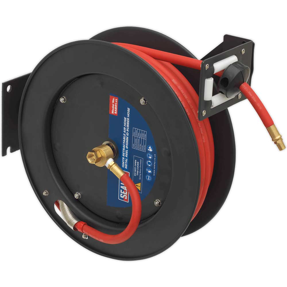 Sealey Retractable Air Line Hose Reel 10mm 15m