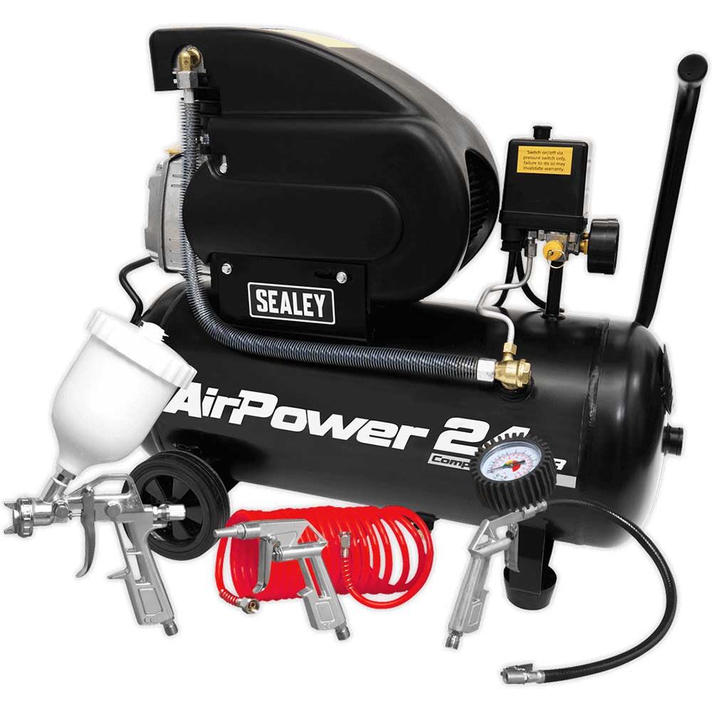 Sealey SAC2420APK Direct Drive Air Compressor 24 Litre 240v