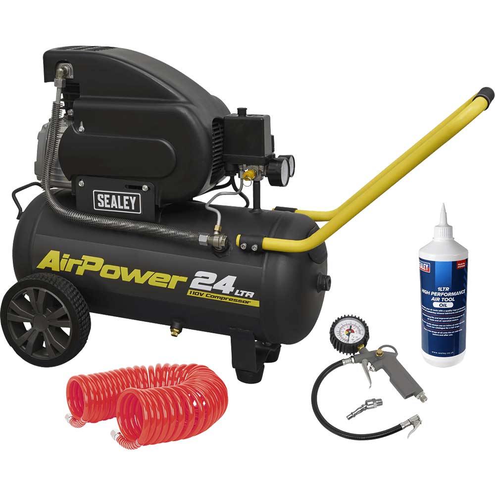 Sealey SAC2420E Direct Drive Air Compressor 24 Litre Site Combo 110v