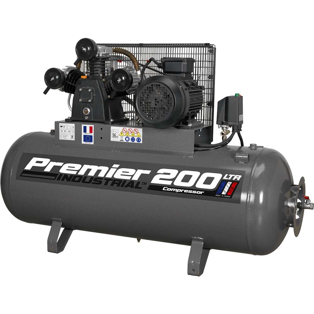 Sealey SAC32055B Belt Drive Air Compressor with 200 Litre 415v