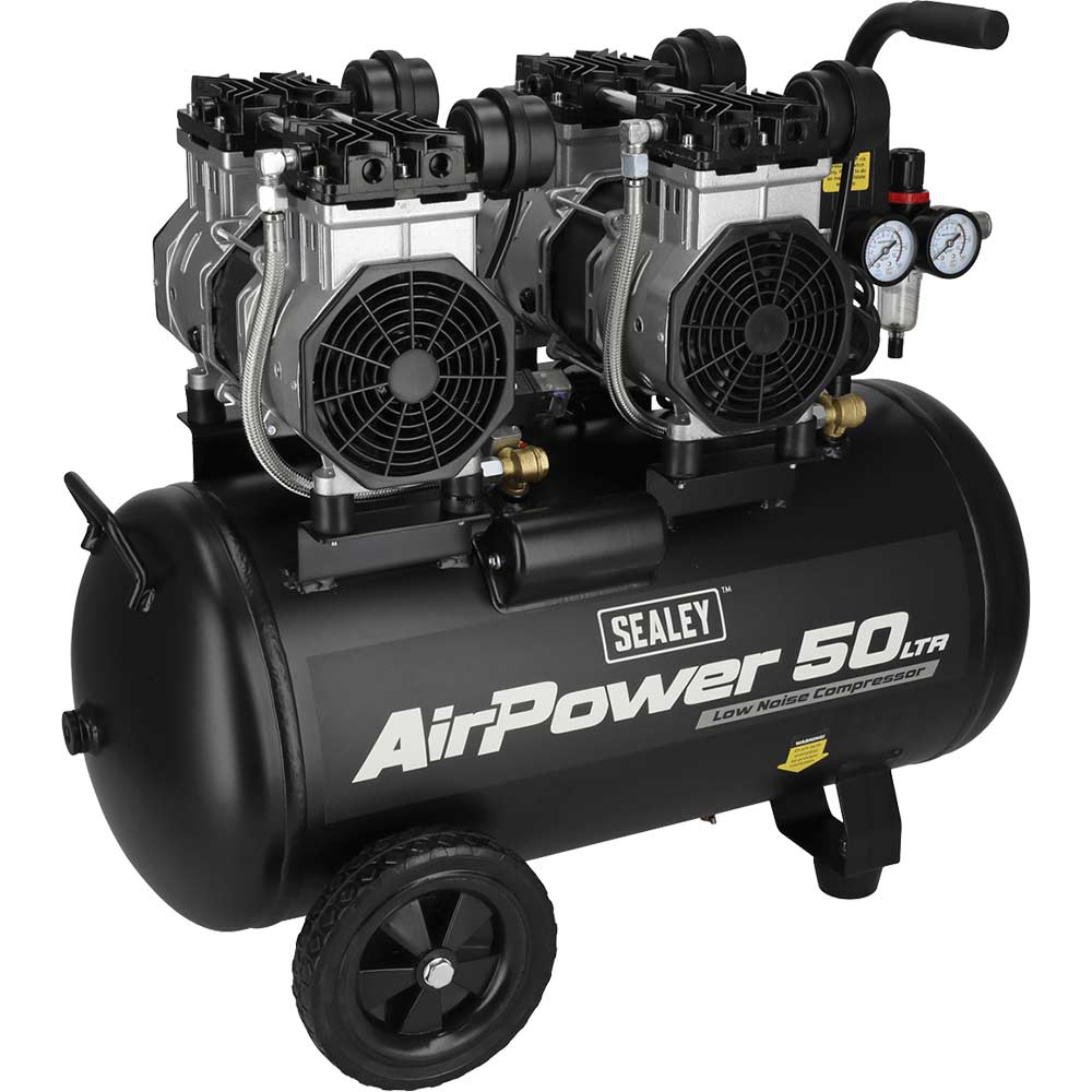 Sealey SAC5001S Oil Free Low Noise Air Compressor 50 Litre