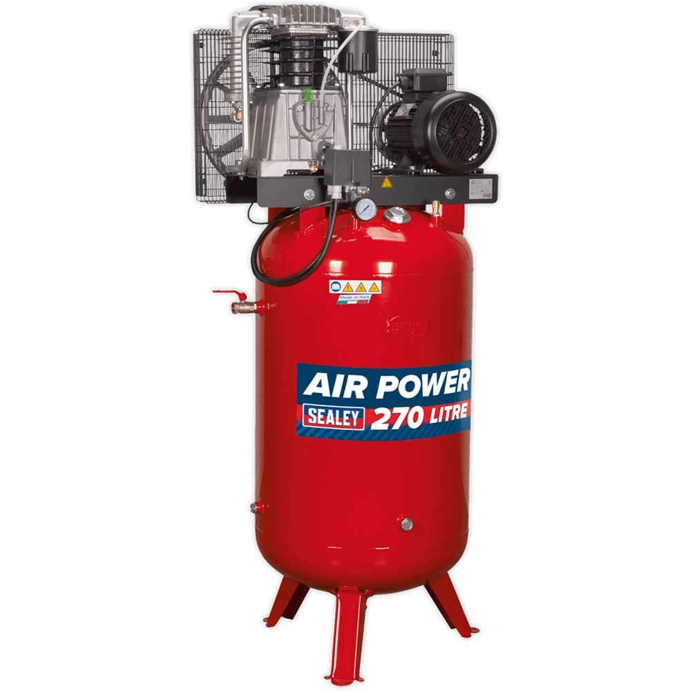 Sealey SACV52775B Vertical Air Compressor 270 Litre 415v