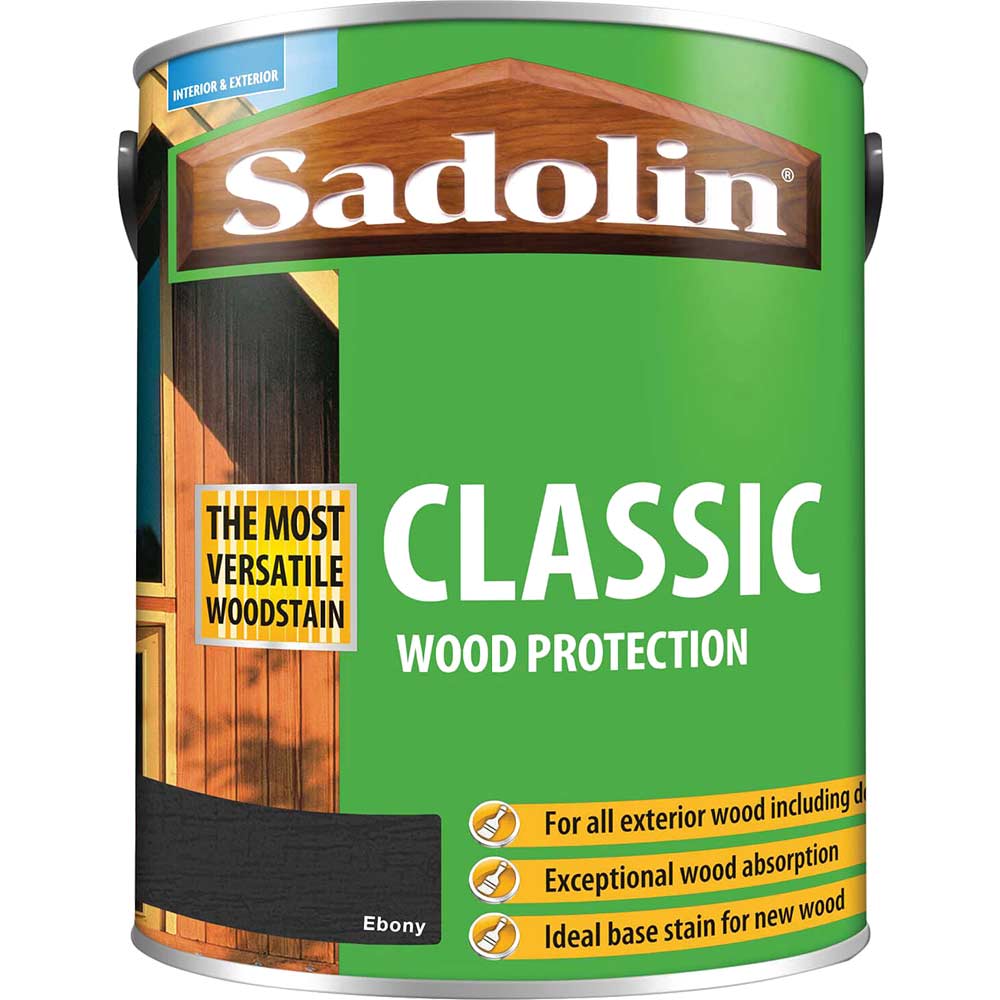 Sadolin Classic Wood Protection Woodstain Ebony 5l
