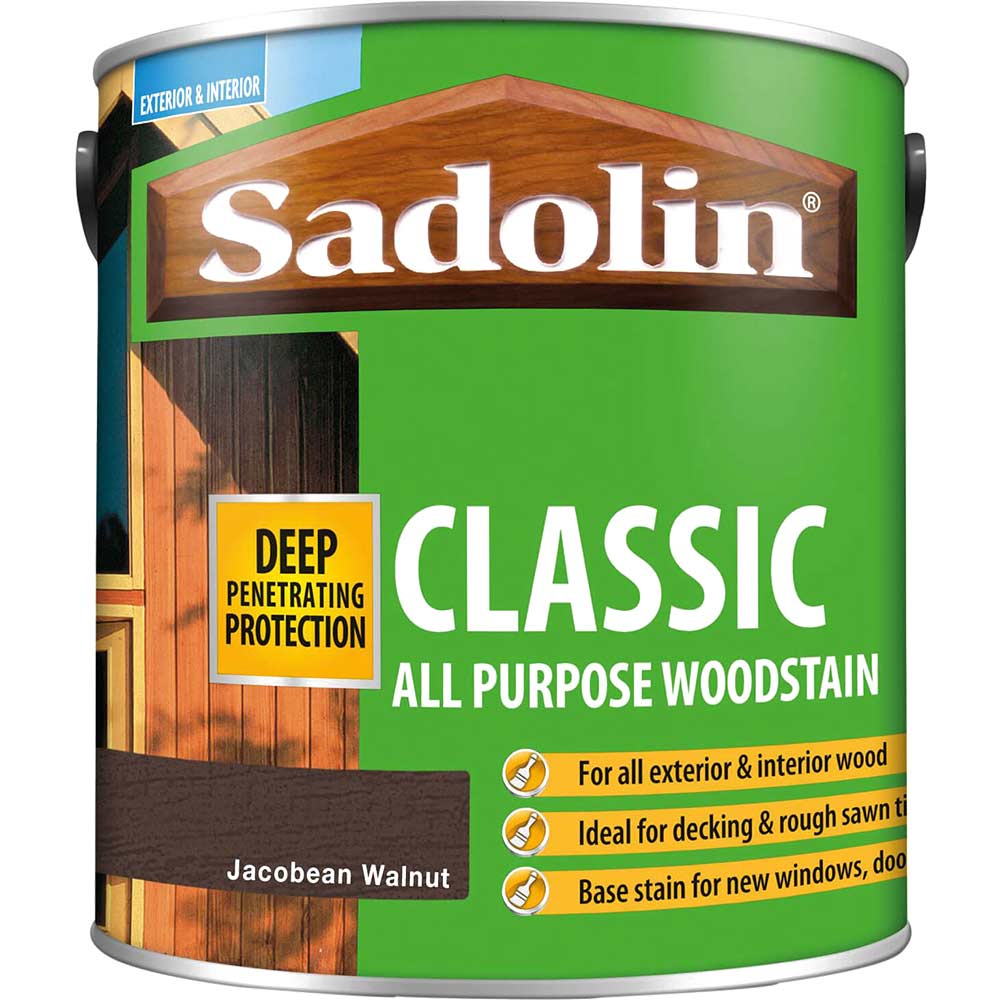 Sadolin Classic Wood Protection Woodstain Jacobean Walnut 2.5l