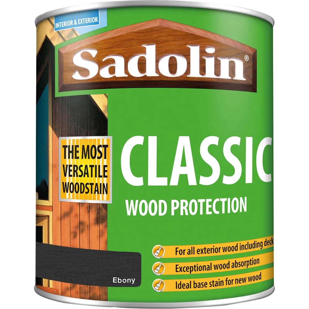 Sadolin Classic Wood Protection Woodstain Ebony 1l