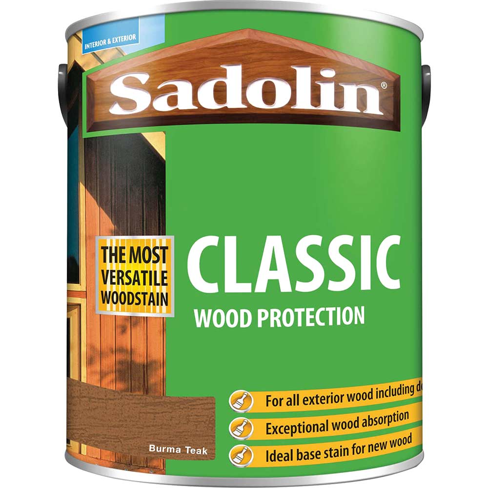 Sadolin Classic Wood Protection Woodstain Burma Teak 5l