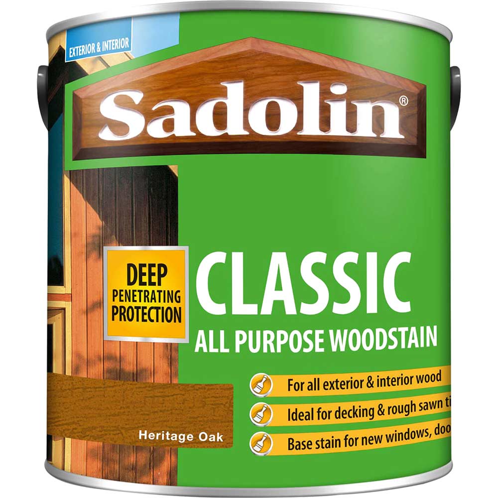 Sadolin Classic Wood Protection Woodstain Heritage Oak 2.5l