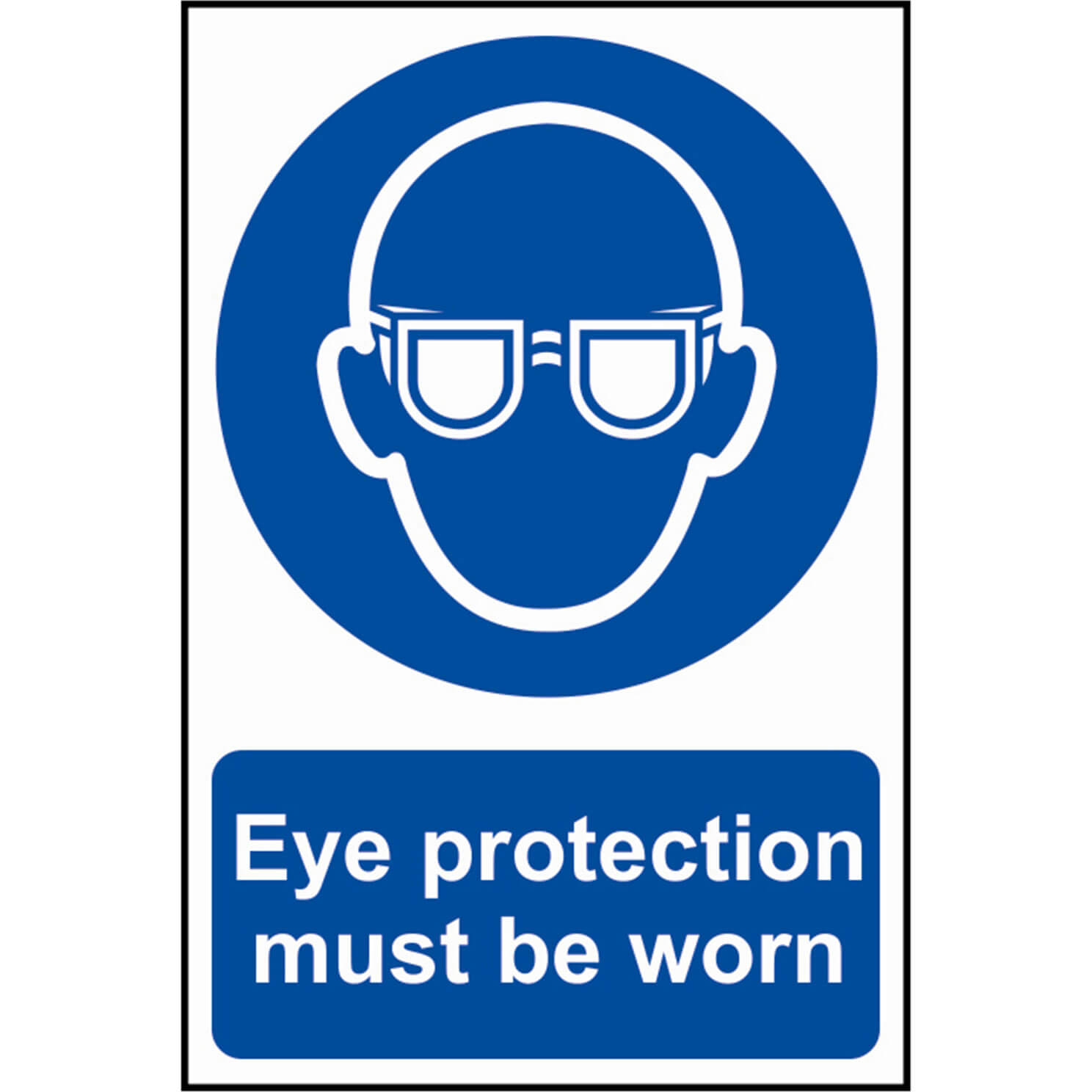 Image of Scan Eye Protection Must Be Worn Sign 200mm 300mm Standard