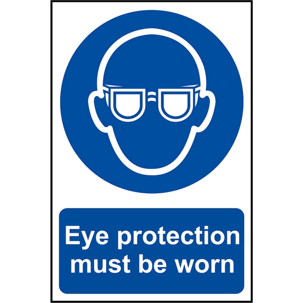 Image of Scan Eye Protection Must Be Worn Sign 200mm 300mm Standard