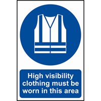 Scan Hi Vis Clothing Must Be Worn In This Area Sign