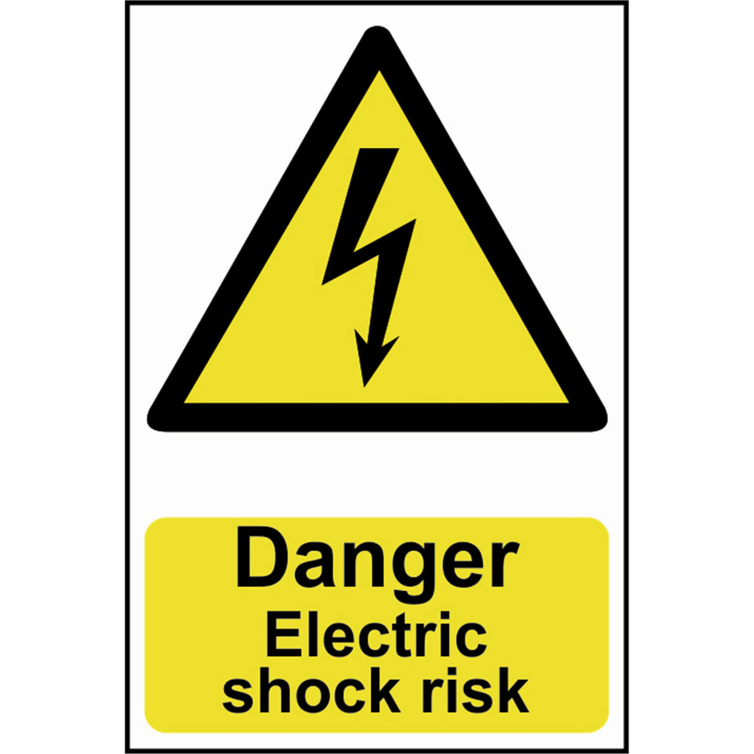 Image of Scan Danger Electric Shock Risk Sign 200mm 300mm Standard