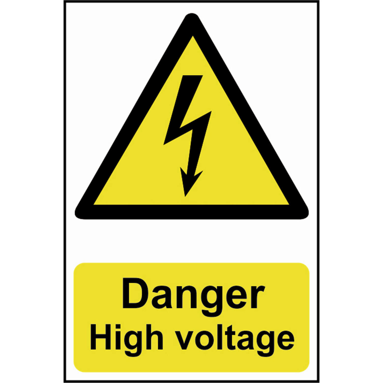 Image of Scan Danger High Voltage Sign 200mm 300mm Standard