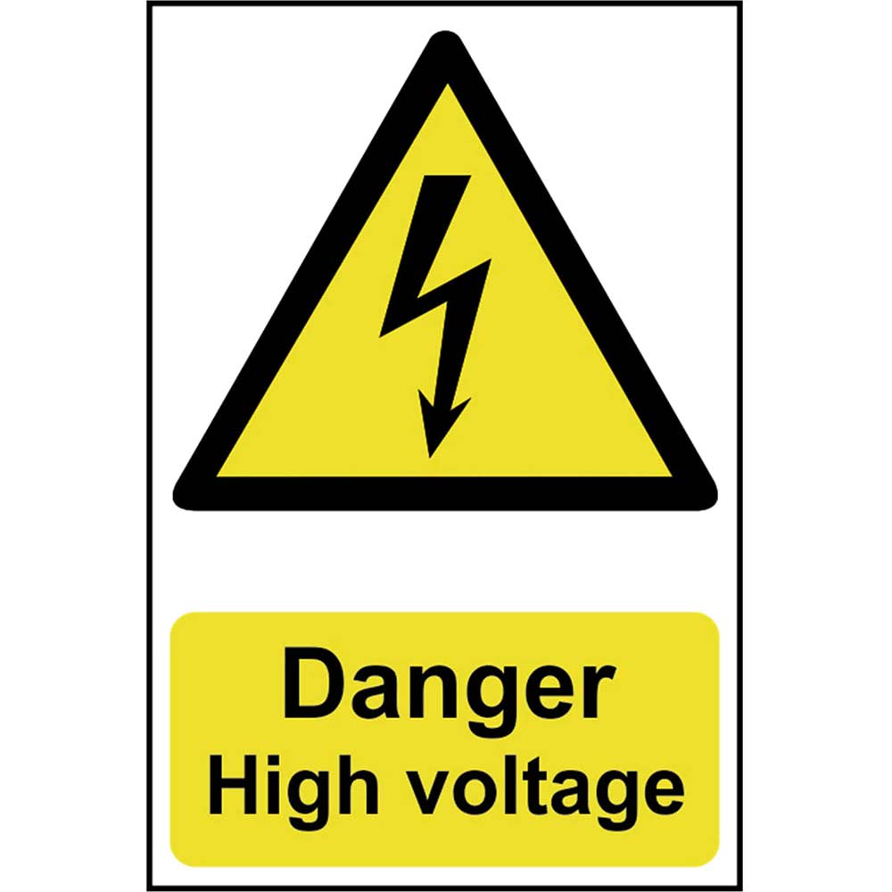 Image of Scan Danger High Voltage Sign 200mm 300mm Standard