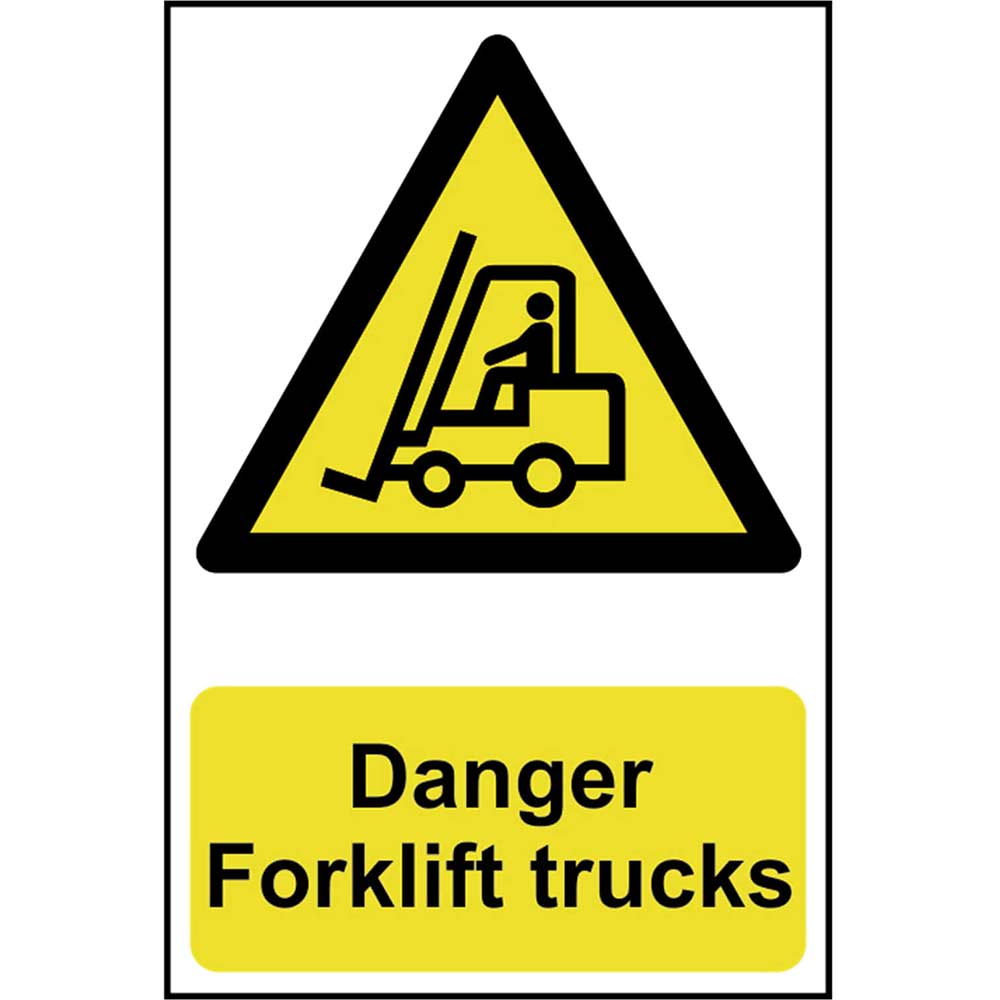 Image of Scan Danger Forklift Trucks Sign 200mm 300mm Standard