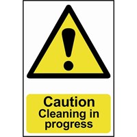 Scan Caution Cleaning In Progress Sign