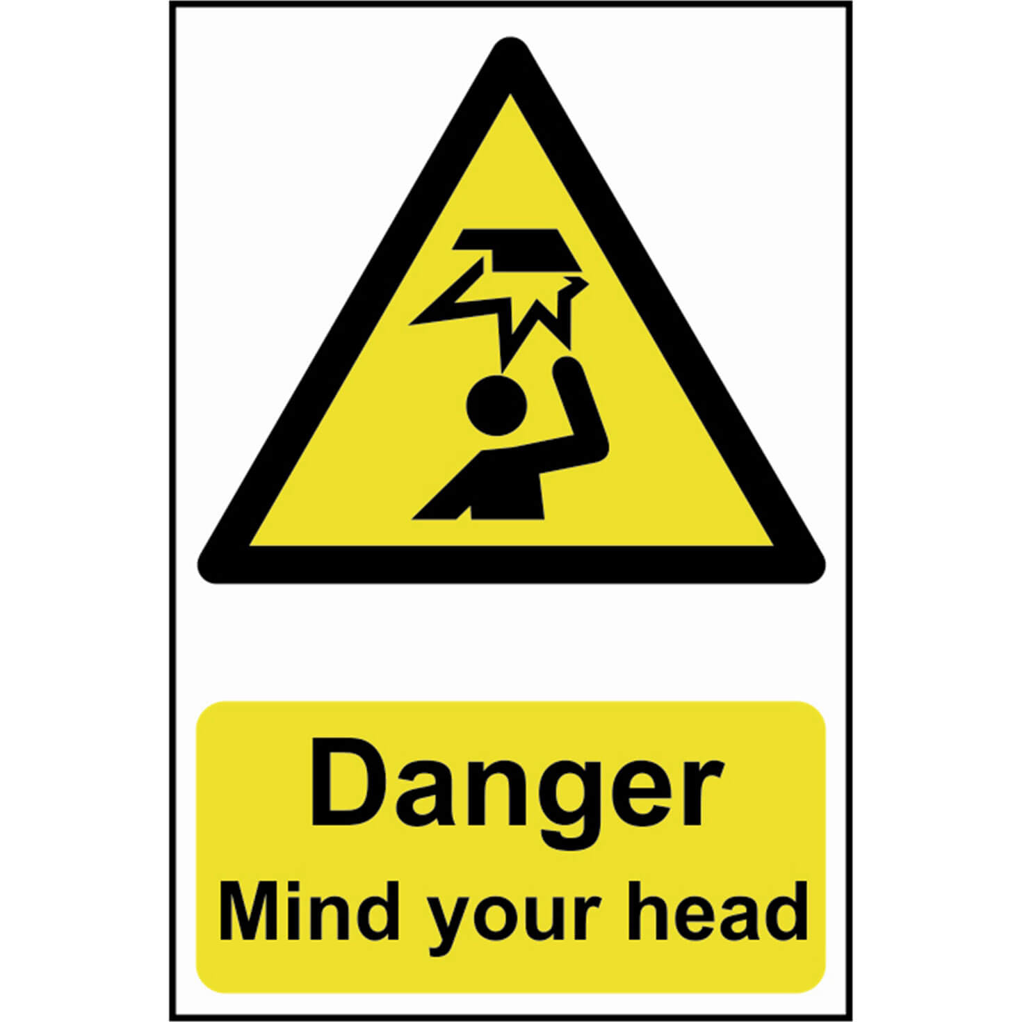 Image of Scan Danger Mind Your Head Sign 200mm 300mm Standard