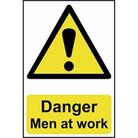 Scan Danger Men At Work Sign