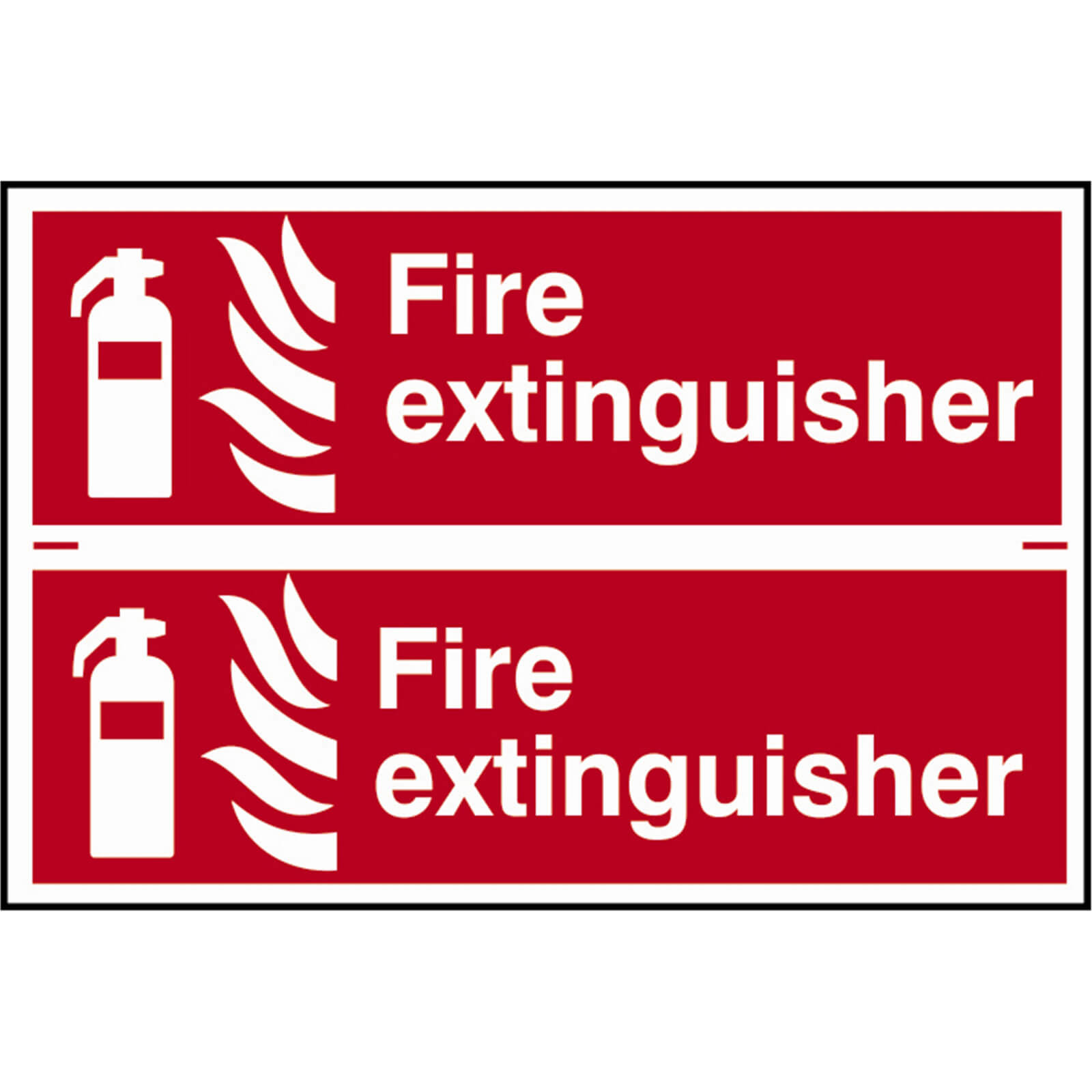 Image of Scan Fire Extinguisher Sign Pack of 2 300mm 100mm Standard