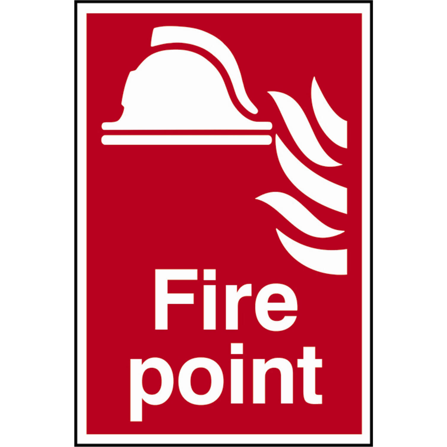 Image of Scan Fire Point Sign 200mm 300mm Standard