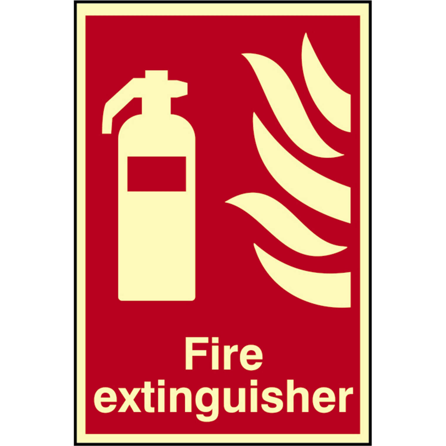 Image of Scan Fire Extinguisher Sign 200mm 300mm Photoluminescent